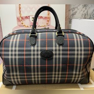 Authentic Burberrys Plaid Duffle Bag